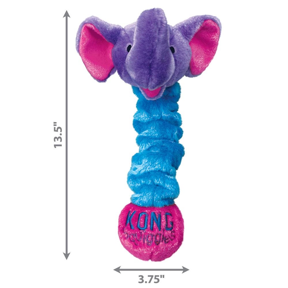 KONG Squiggles Assorted Large Stretchy Squeaky Dog Puppy Toy